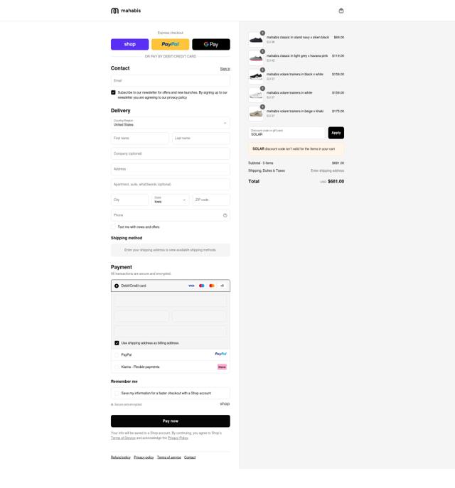 Mahabis checkout page showing Mahabis discount code box | Screenshot taken by SimplyCodes community member on Sep 11, 2025
