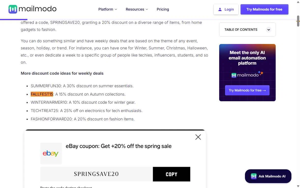 Mailmodo checkout page showing Mailmodo promo code box | Screenshot taken by SimplyCodes community member on Dec 13, 2025