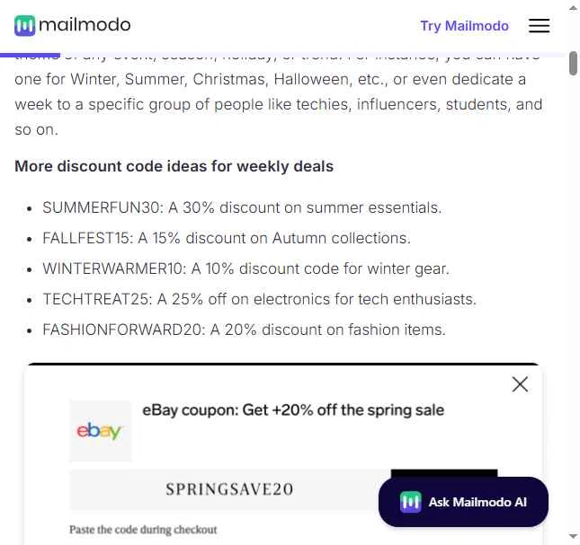 Mailmodo checkout page showing Mailmodo promo code box | Screenshot taken by SimplyCodes community member on Dec 24, 2025