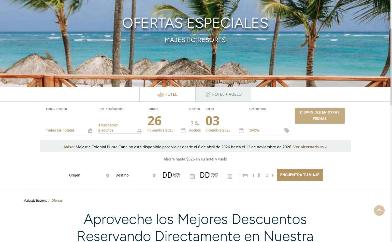 Majestic Resorts checkout page showing Majestic Resorts promo code box | Screenshot taken by SimplyCodes community member on Nov 27, 2025