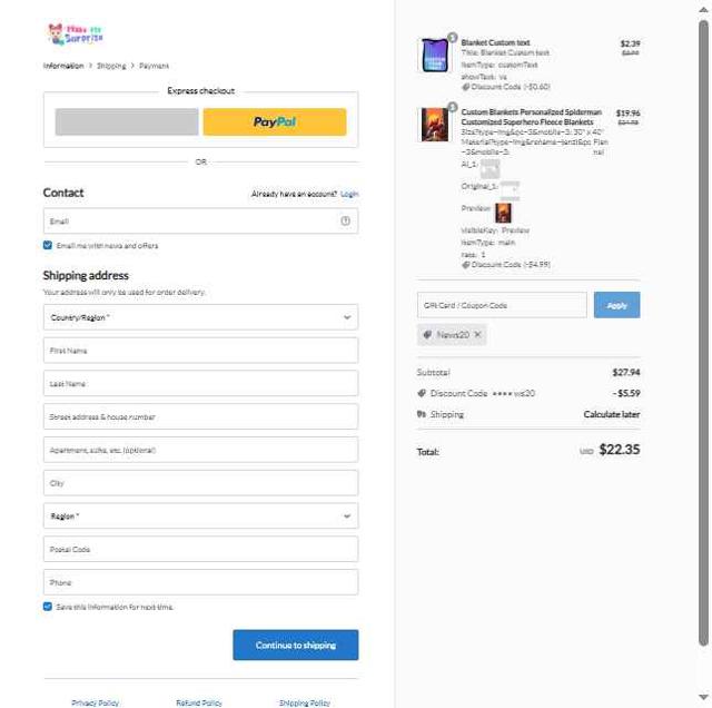 Make Me Surprise checkout page showing Make Me Surprise coupon code box | Screenshot taken by SimplyCodes community member on Aug 25, 2025