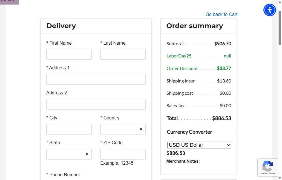 MakingCosmetics checkout page showing MakingCosmetics promo code box | Screenshot taken by SimplyCodes community member on Sep 2, 2025