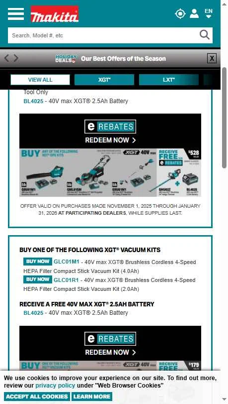 Makita checkout page showing Makita promo code box | Screenshot taken by SimplyCodes community member on Dec 7, 2025