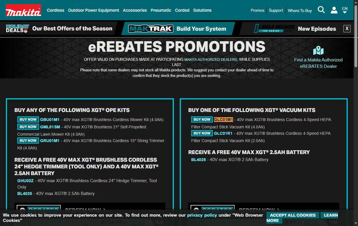 Makita checkout page showing Makita promo code box | Screenshot taken by SimplyCodes community member on Jan 5, 2026