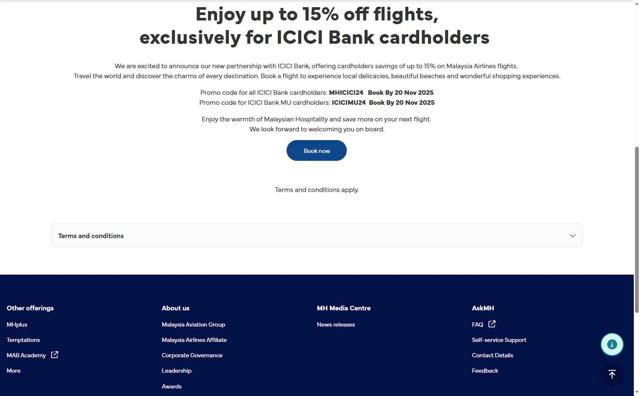 Malaysia Airlines checkout page showing Malaysia Airlines promo code box | Screenshot taken by SimplyCodes community member on Jul 21, 2025