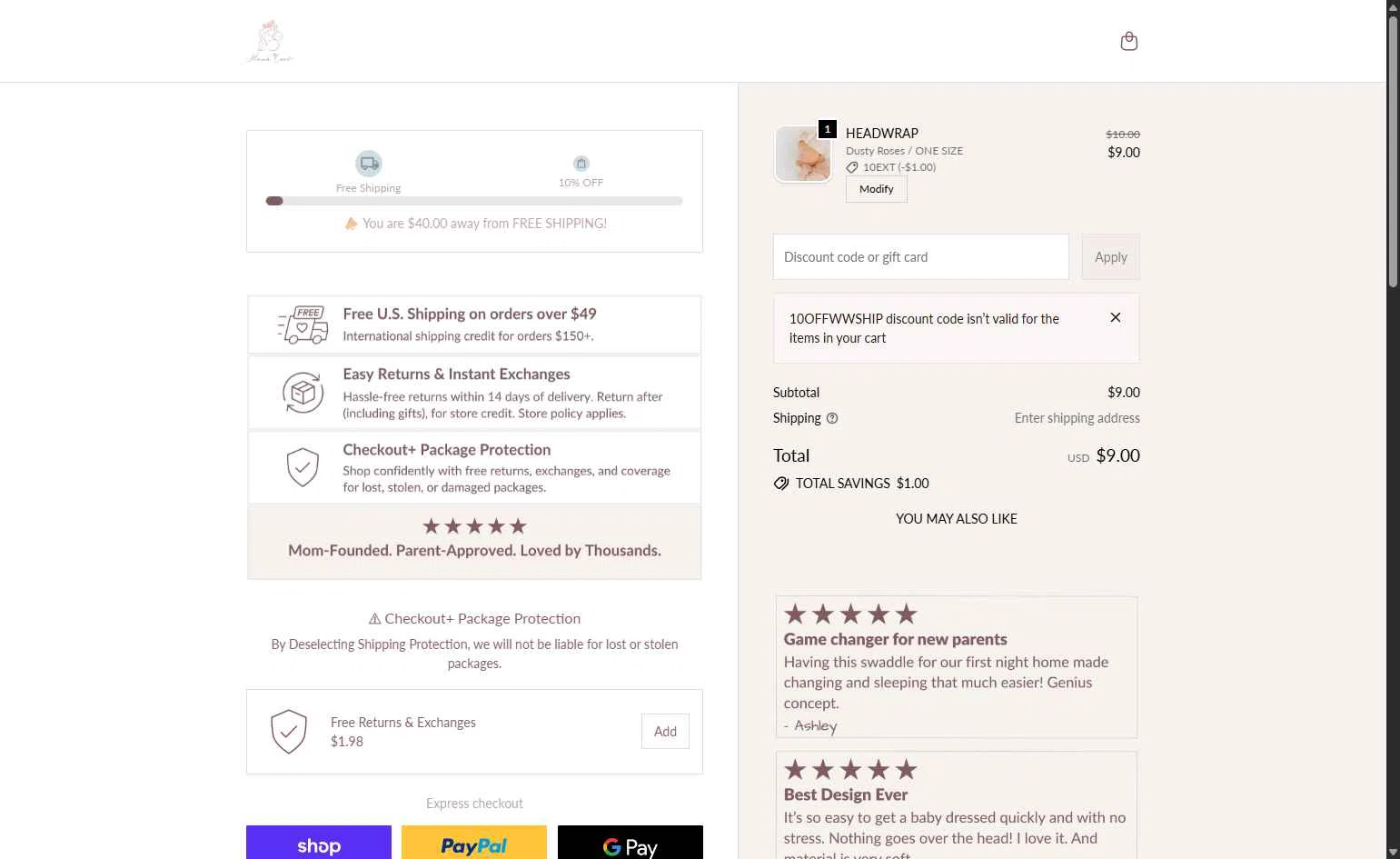 Mama Coco checkout page showing Mama Coco discount code box | Screenshot taken by SimplyCodes community member on Feb 6, 2026