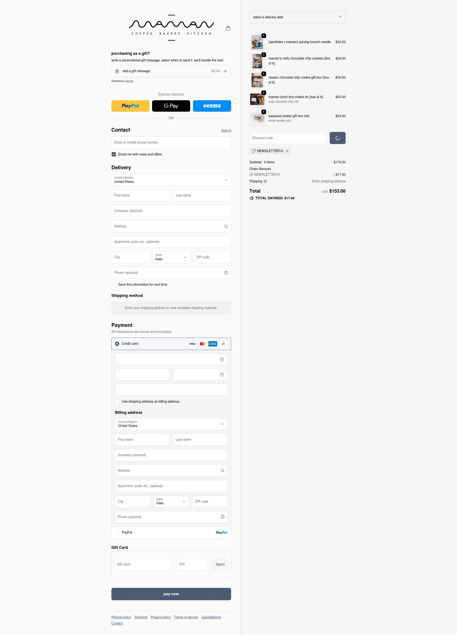 Maman checkout page showing Maman promo code box | Screenshot taken by SimplyCodes community member on Jan 26, 2026