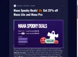 SpookyManaLite25 coupon verification screenshot