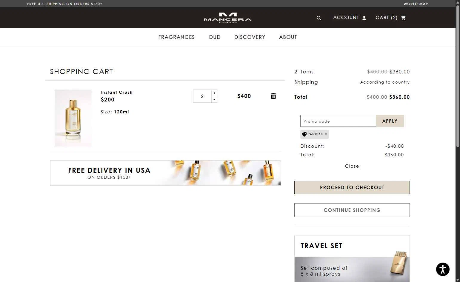Mancera checkout page showing Mancera promo code box | Screenshot taken by SimplyCodes community member on Sep 18, 2025