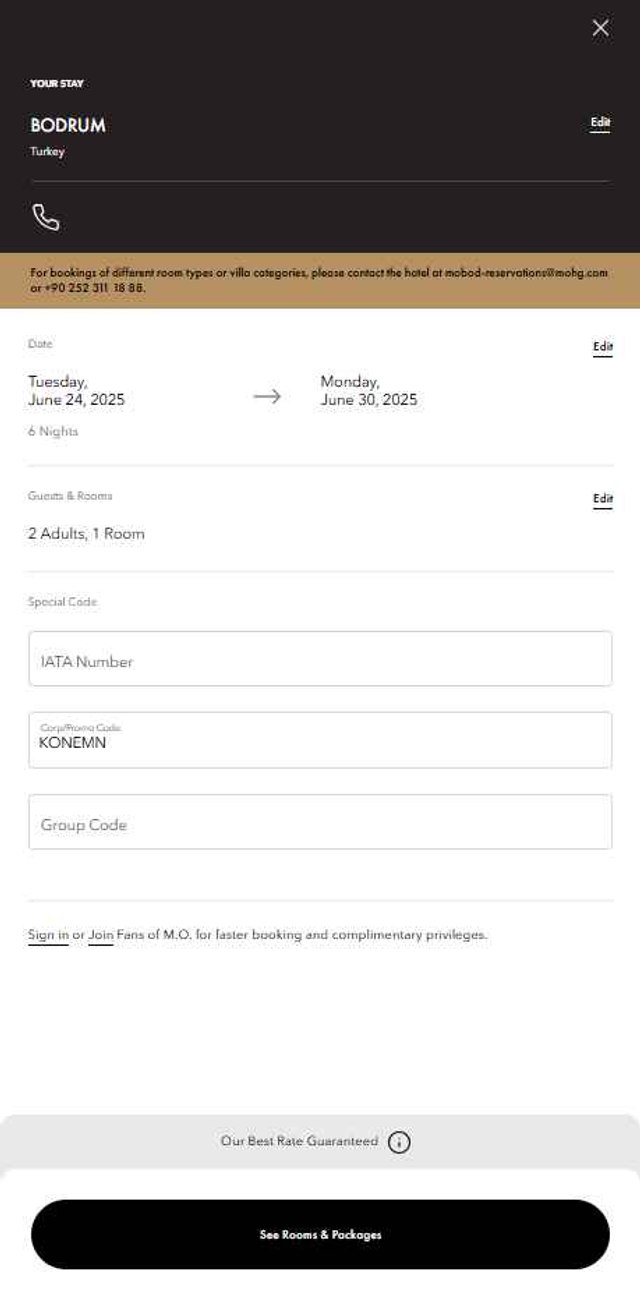 Mandarin Oriental checkout page showing Mandarin Oriental promo code box | Screenshot taken by SimplyCodes community member on Jun 20, 2025
