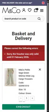 TREAT5 coupon verification screenshot