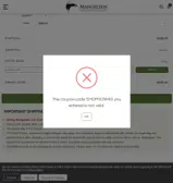 Mangelsen coupon verification screenshot
