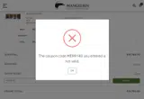 Mangelsen coupon verification screenshot