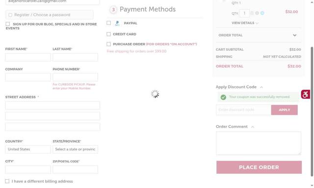 Manhattan Wardrobe Supply checkout page showing Manhattan Wardrobe Supply promo code box | Screenshot taken by SimplyCodes community member on Jun 6, 2025