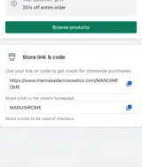Manna Kadar Cosmetics coupon verification screenshot