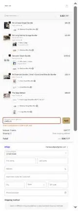 CAROL10 coupon verification screenshot