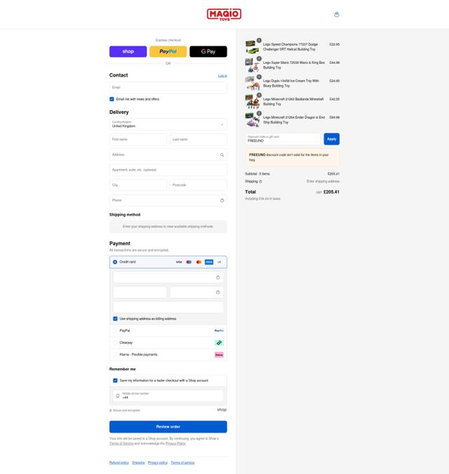 Maqio checkout page showing Maqio discount code box | Screenshot taken by SimplyCodes community member on Aug 29, 2025