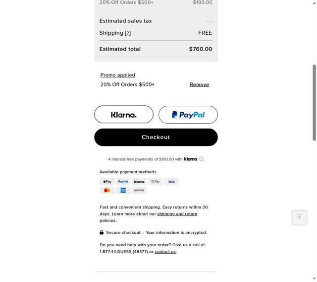 Marciano checkout page showing Marciano promo code box | Screenshot taken by SimplyCodes community member on Jul 19, 2025