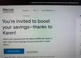 www.marcus.com/us/en/savings/referral?referralcode=KAR-VE5-JDYA coupon verification screenshot
