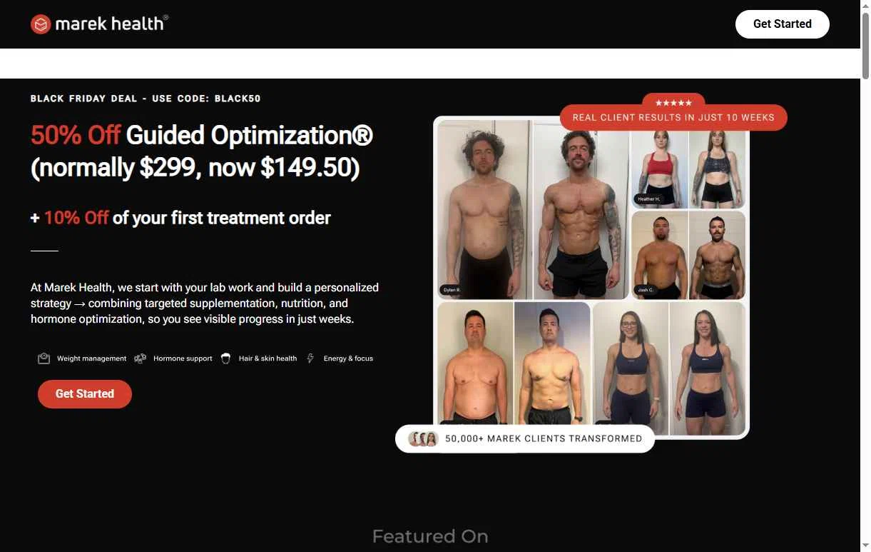 Marek Health checkout page showing Marek Health discount code box | Screenshot taken by SimplyCodes community member on Jan 28, 2026