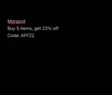 AFF22 coupon verification screenshot