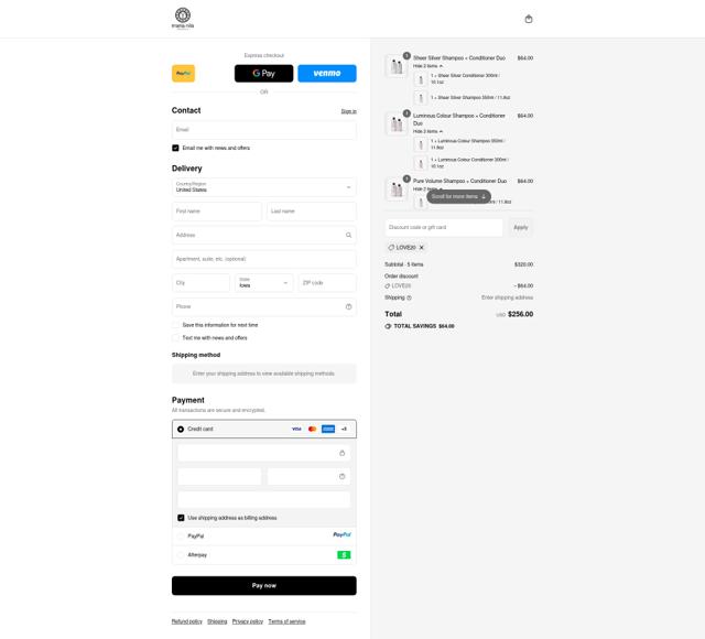 Maria Nila checkout page showing Maria Nila discount code box | Screenshot taken by SimplyCodes community member on Sep 12, 2025