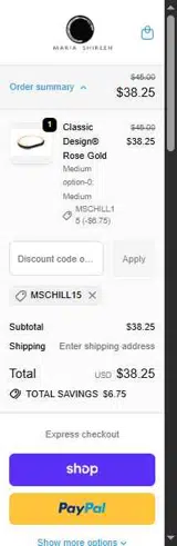 MSCHILL15 coupon verification screenshot