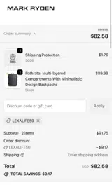 LEXALIFE50 coupon verification screenshot