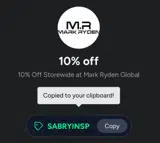 SABRYINSP coupon verification screenshot