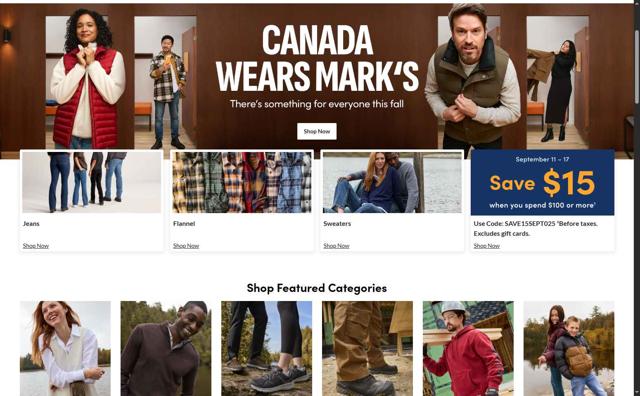 Mark's checkout page showing Mark's promo code box | Screenshot taken by SimplyCodes community member on Sep 12, 2025