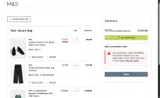 Marks & Spencer IE coupon verification screenshot