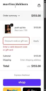 OUTLET5 coupon verification screenshot