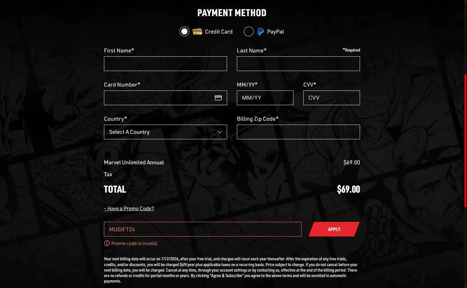 Verification screenshot for For Only $50 Select Items (members Only) at Marvel Unlimited - 2d ago