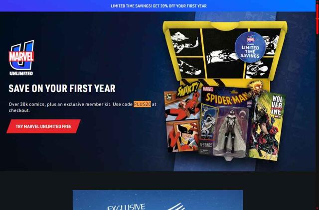 Marvel Unlimited checkout page showing Marvel Unlimited promo code box | Screenshot taken by SimplyCodes community member on Sep 17, 2025