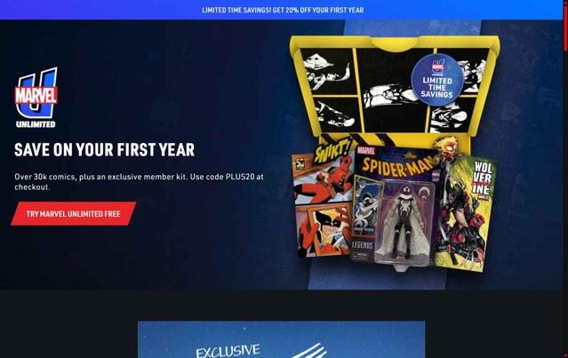 Marvel Unlimited checkout page showing Marvel Unlimited promo code box | Screenshot taken by SimplyCodes community member on Sep 1, 2025