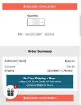 WELCOME coupon verification screenshot
