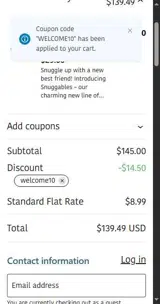 Mary Meyer coupon verification screenshot