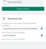 MYCOZYMAISON coupon verification screenshot