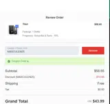 MASCULEN25 coupon verification screenshot