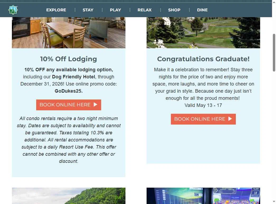 Massanutten Resort checkout page showing Massanutten Resort promo code box | Screenshot taken by SimplyCodes community member on Feb 5, 2026