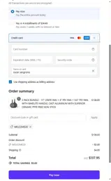 WELCOME20 coupon verification screenshot