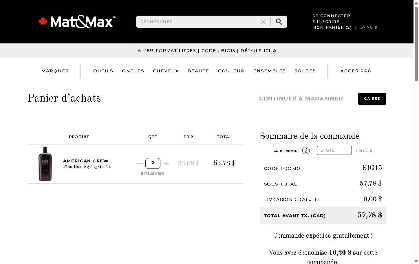 Mat&Max checkout page showing Mat&Max promo code box | Screenshot taken by SimplyCodes community member on Dec 9, 2025