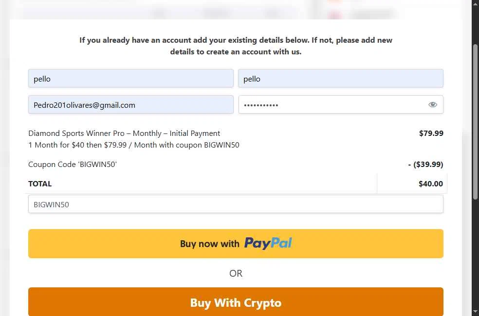 Matchstat checkout page showing Matchstat promo code box | Screenshot taken by SimplyCodes community member on Sep 6, 2025