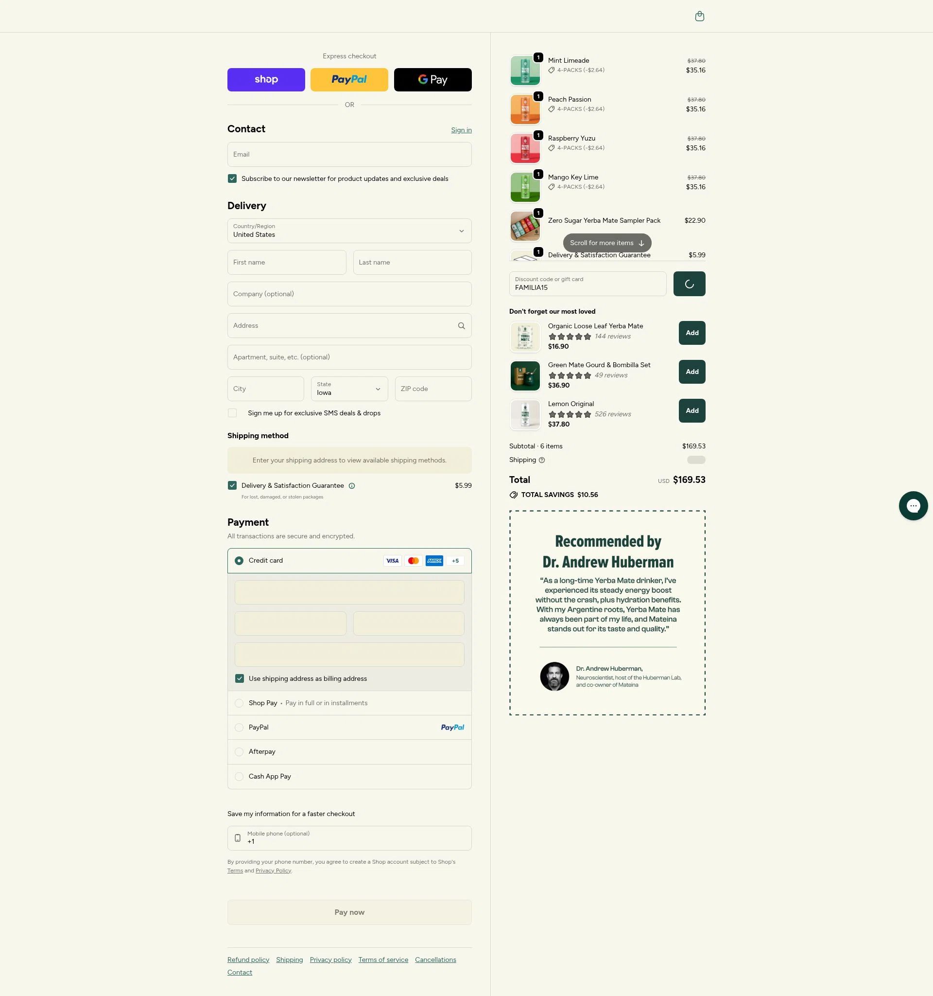 Mateina US checkout page showing Mateina US promo code box | Screenshot taken by SimplyCodes community member on Jan 31, 2026