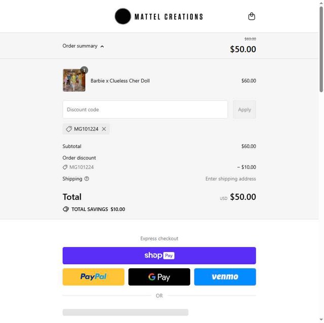 Mattel Creations Promo Codes (2 Verified) - $10 Off Jul 2025