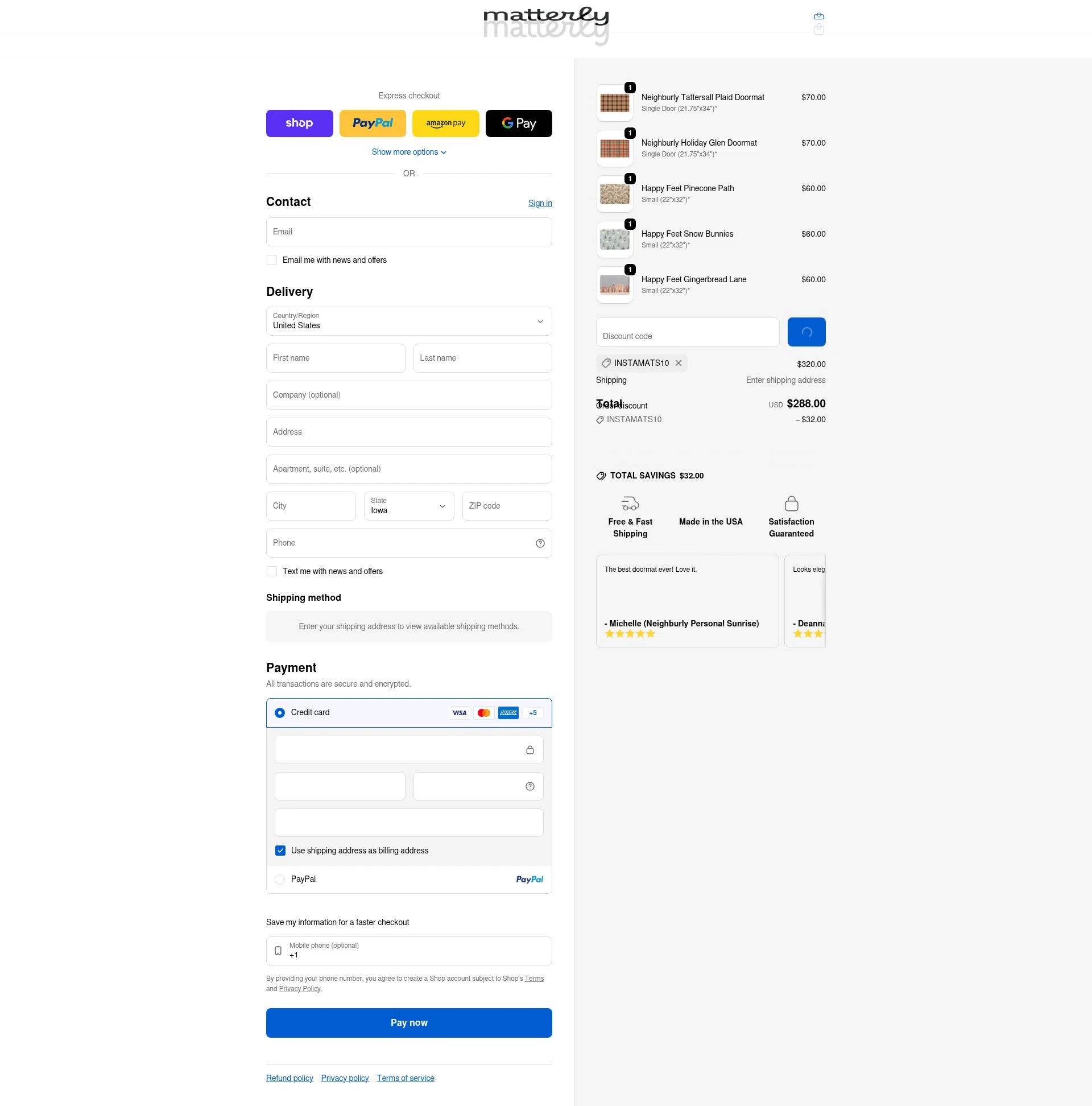 Matterly, LLC checkout page showing Matterly, LLC promo code box | Screenshot taken by SimplyCodes community member on Jan 18, 2026