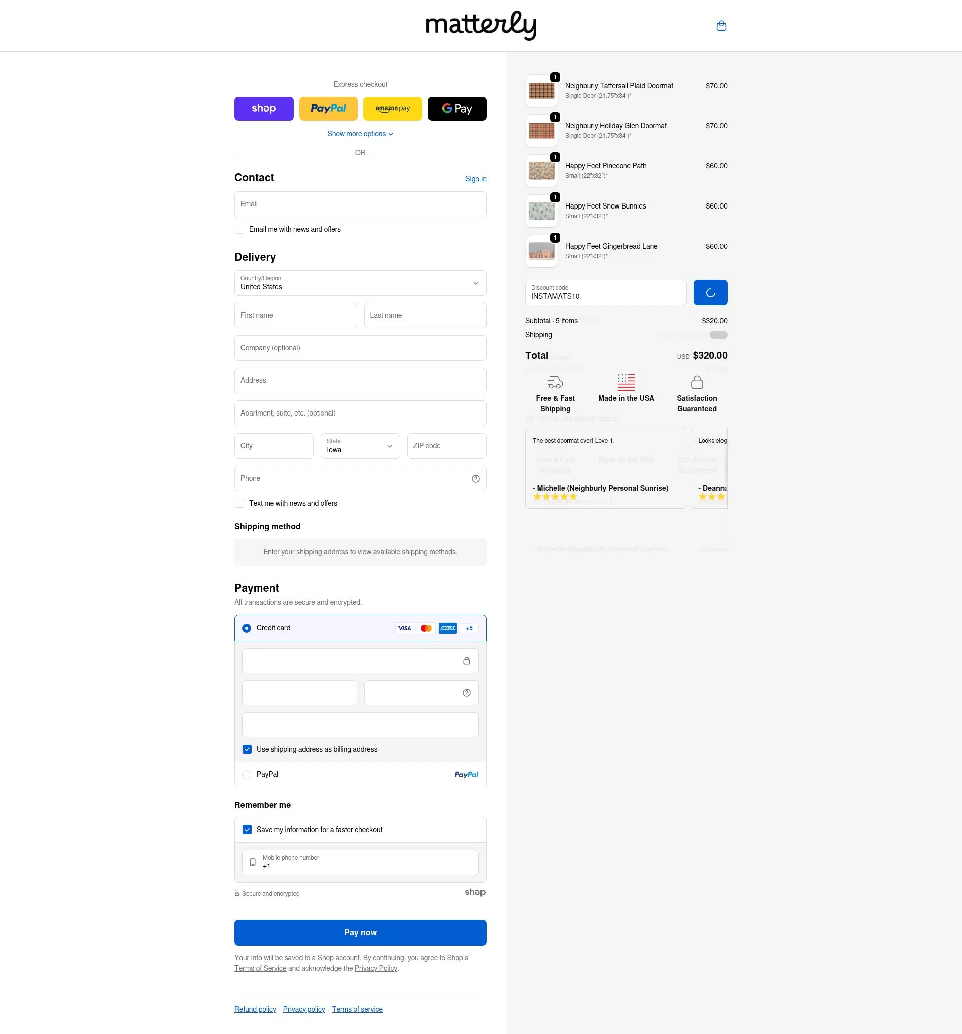 Matterly, LLC checkout page showing Matterly, LLC promo code box | Screenshot taken by SimplyCodes community member on Jan 28, 2026