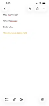 Maui Nui Venison coupon verification screenshot