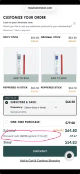 Maui Nui Venison coupon verification screenshot