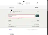 Maui Nui Venison coupon verification screenshot